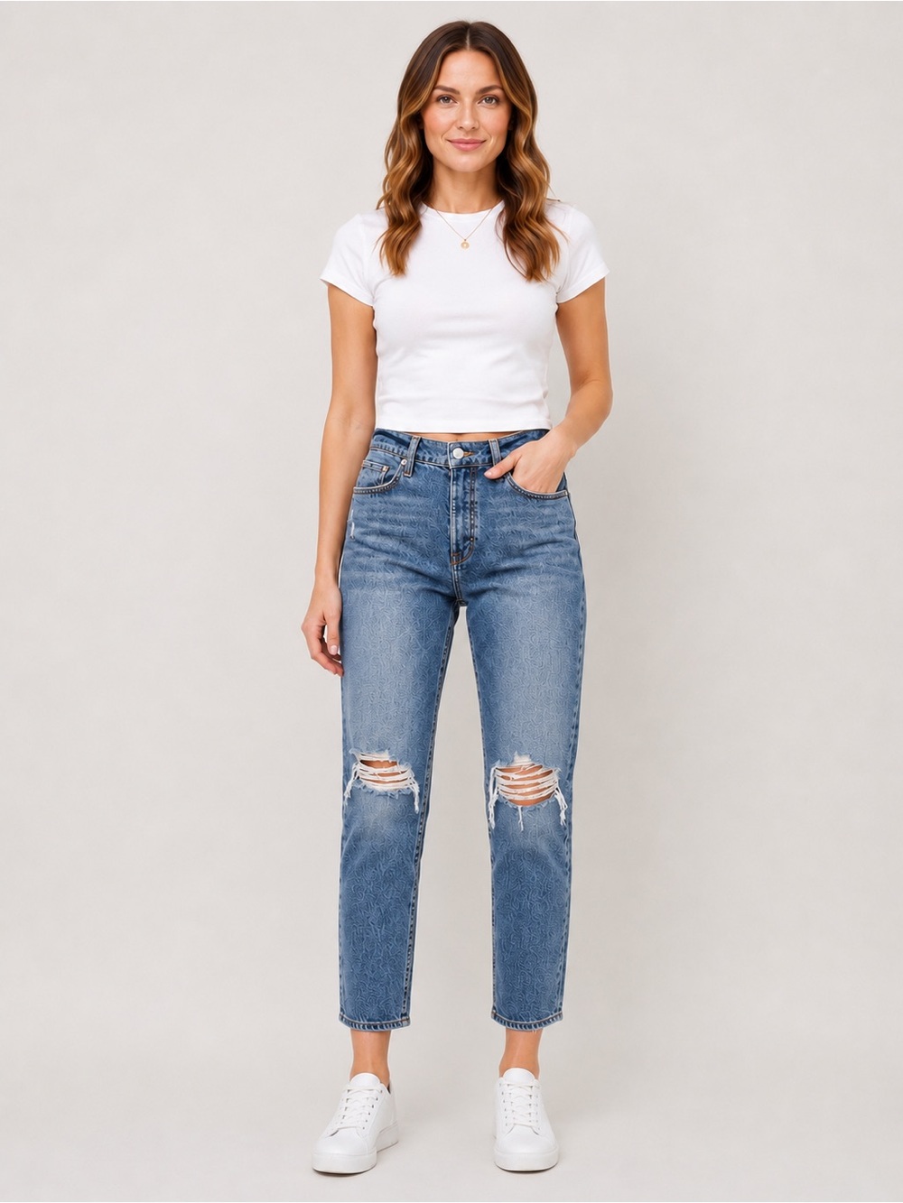 Joe’s Jeans The Honor High Rise Distressed Straight Crop Jeans